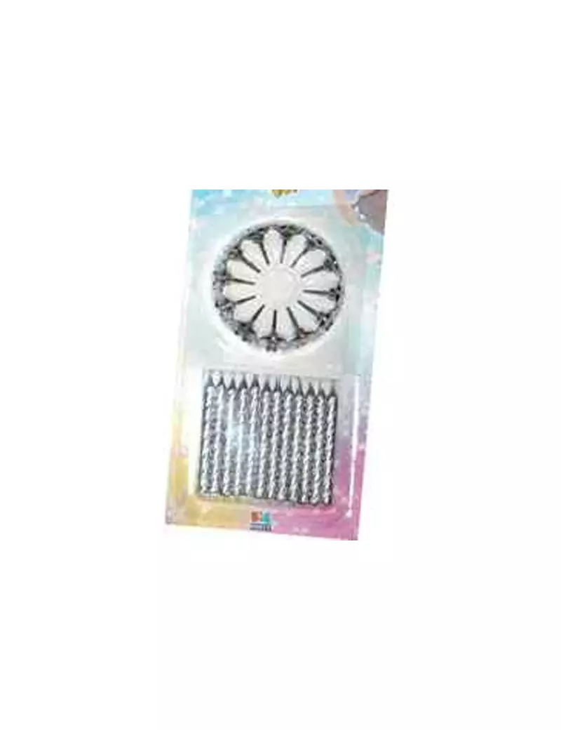 Candeline per Torta - Argento (Conf. 12) Candeline per Torta - Argento (Conf. 12)