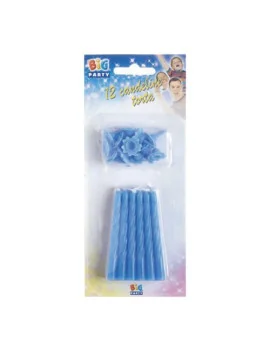 Candeline per Torta - Azzurro (Conf. 12)