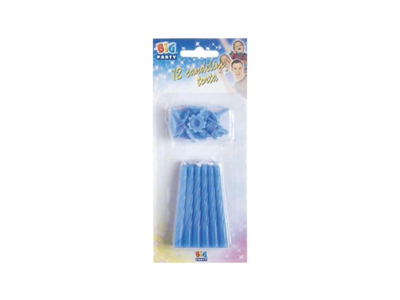Candeline per Torta - Azzurro (Conf. 12)