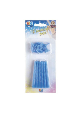 Candeline per Torta - Azzurro (Conf. 12)