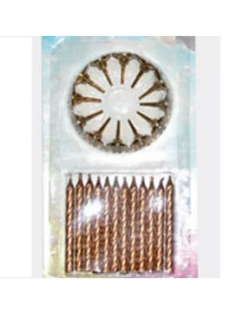 Candeline per Torta - Oro (Conf. 12)
