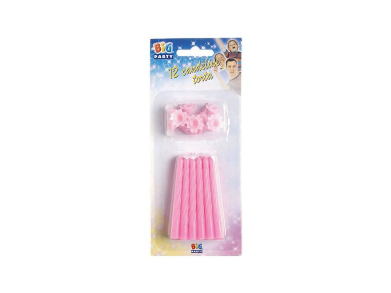 Candeline per Torta - Rosa (Conf. 12)