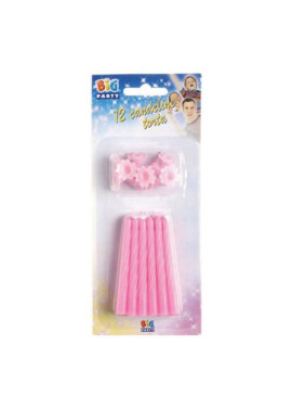 Candeline per Torta - Rosa (Conf. 12)