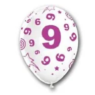 Palloncino in Lattice - Stampato - Numero 9