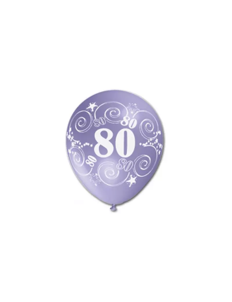 Palloncino in Lattice - Stampato - Numero 80 Palloncino in Lattice - Stampato - Numero 80