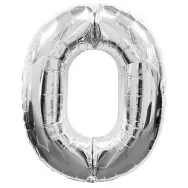 Palloncino in Mylar - Numero 0 - Argento