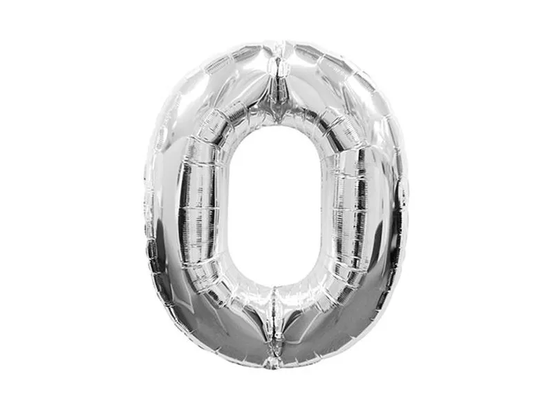 Palloncino in Mylar - Numero 0 - Argento
