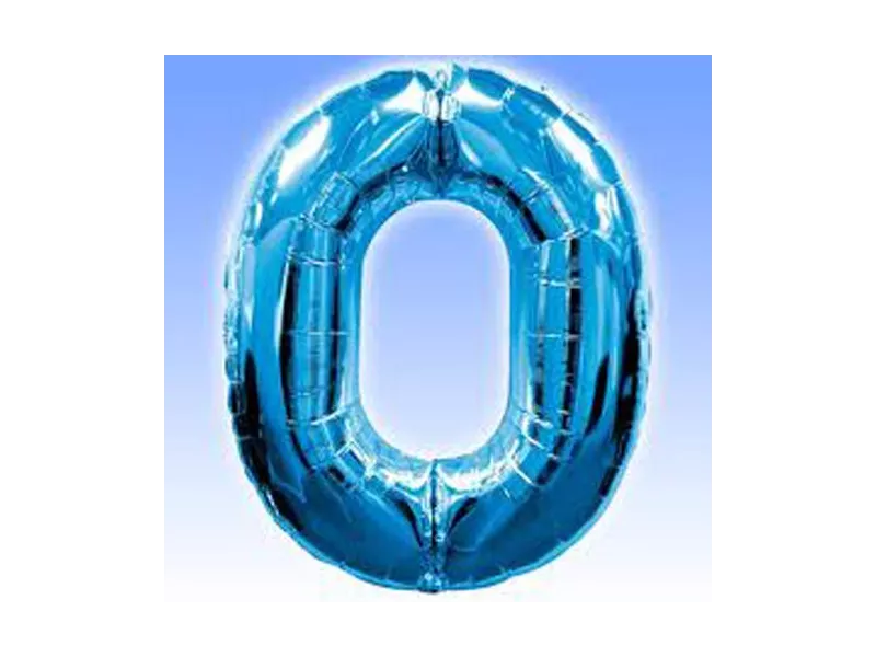 Palloncino in Mylar - Numero 0 - Azzurro