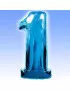 Palloncino in Mylar - Numero 1 - Azzurro
