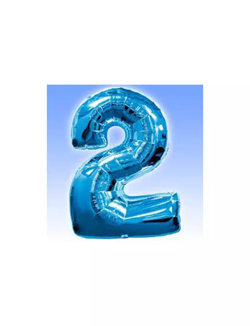 Palloncino in Mylar - Numero 2 - Azzurro Palloncino in Mylar - Numero 2 - Azzurro