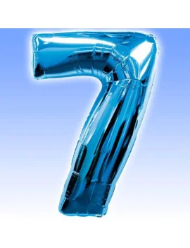 Palloncino in Mylar - Numero 7 - Azzurro