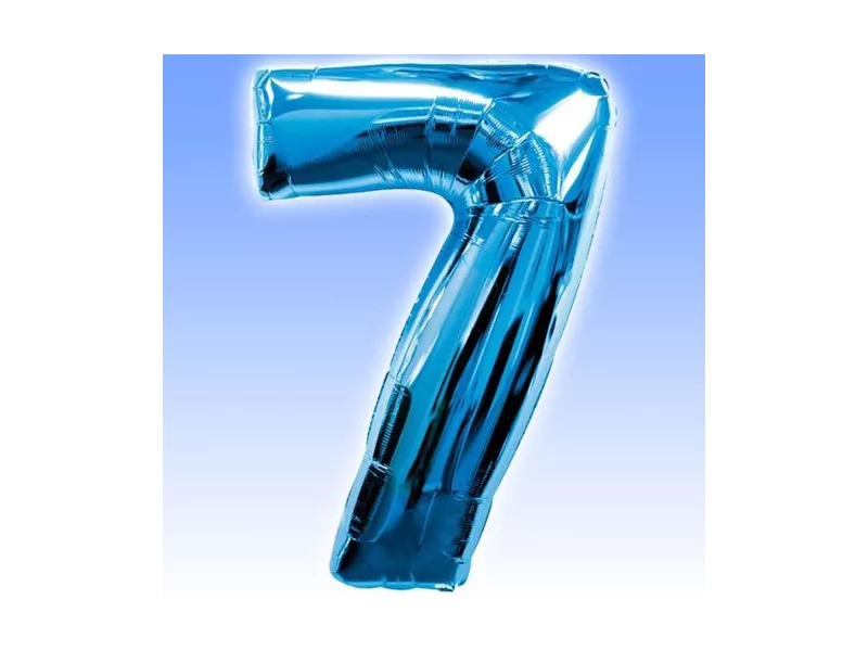 Palloncino in Mylar - Numero 7 - Azzurro