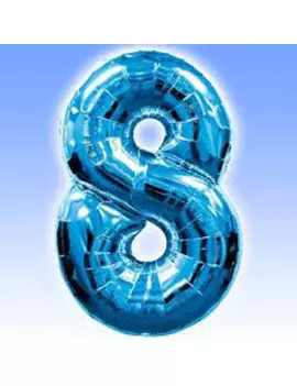 Palloncino in Mylar - Numero 8 - Azzurro