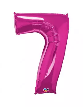 Palloncino in Mylar - Numero 7 - Rosa