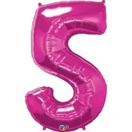 Palloncino in Mylar - Numero 5 - Rosa
