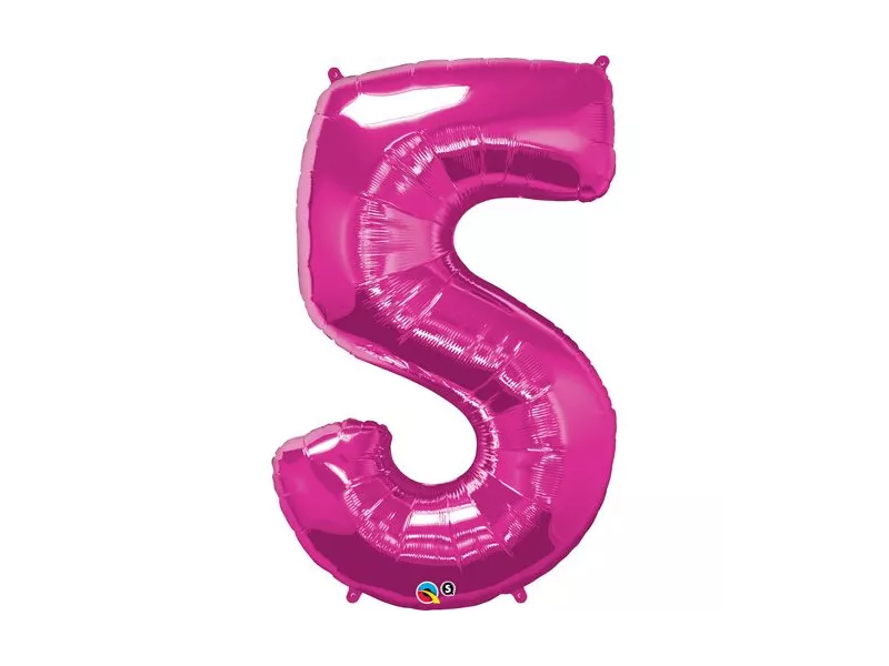 Palloncino in Mylar - Numero 5 - Rosa