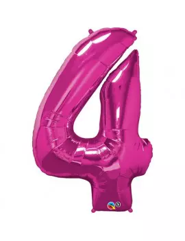 Palloncino in Mylar - Numero 4 - Rosa