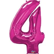 Palloncino in Mylar - Numero 4 - Rosa