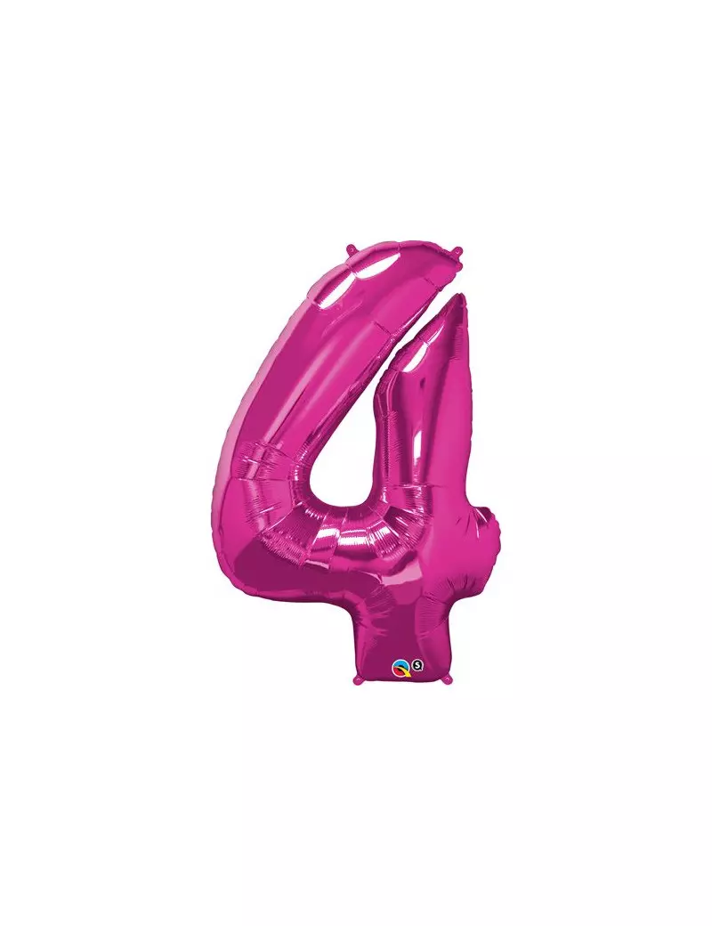 Palloncino in Mylar - Numero 4 - Rosa