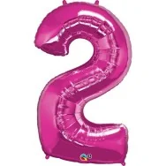 Palloncino in Mylar - Numero 2 - Rosa