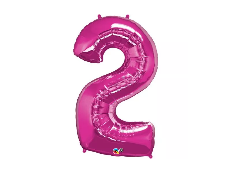 Palloncino in Mylar - Numero 2 - Rosa
