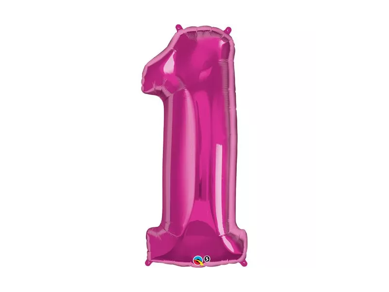 Palloncino in Mylar - Numero 1 - Rosa