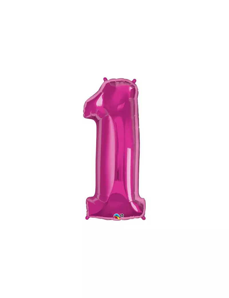 Palloncino in Mylar - Numero 1 - Rosa