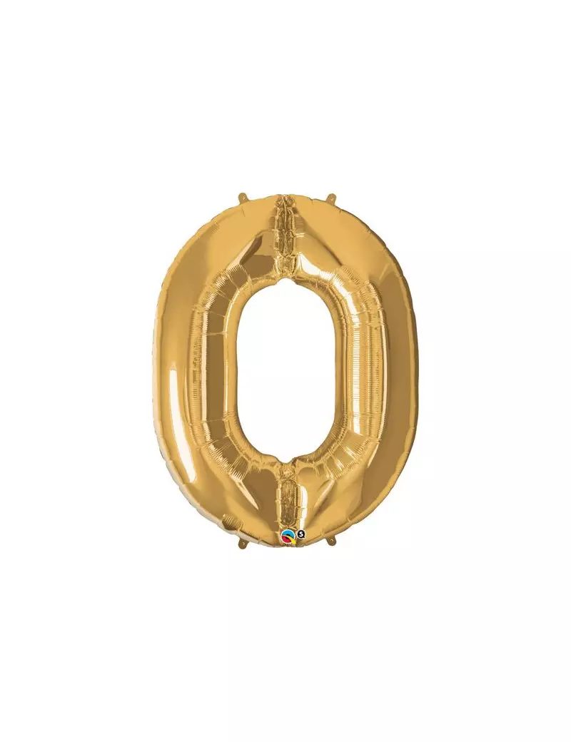 Palloncino in Mylar - Numero 0 - Oro Palloncino in Mylar - Numero 0 - Oro