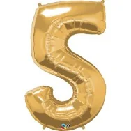 Palloncino in Mylar - Numero 5 - Oro