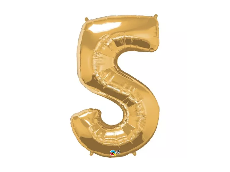 Palloncino in Mylar - Numero 5 - Oro