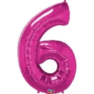 Palloncino in Mylar - Numero 6 - Rosa