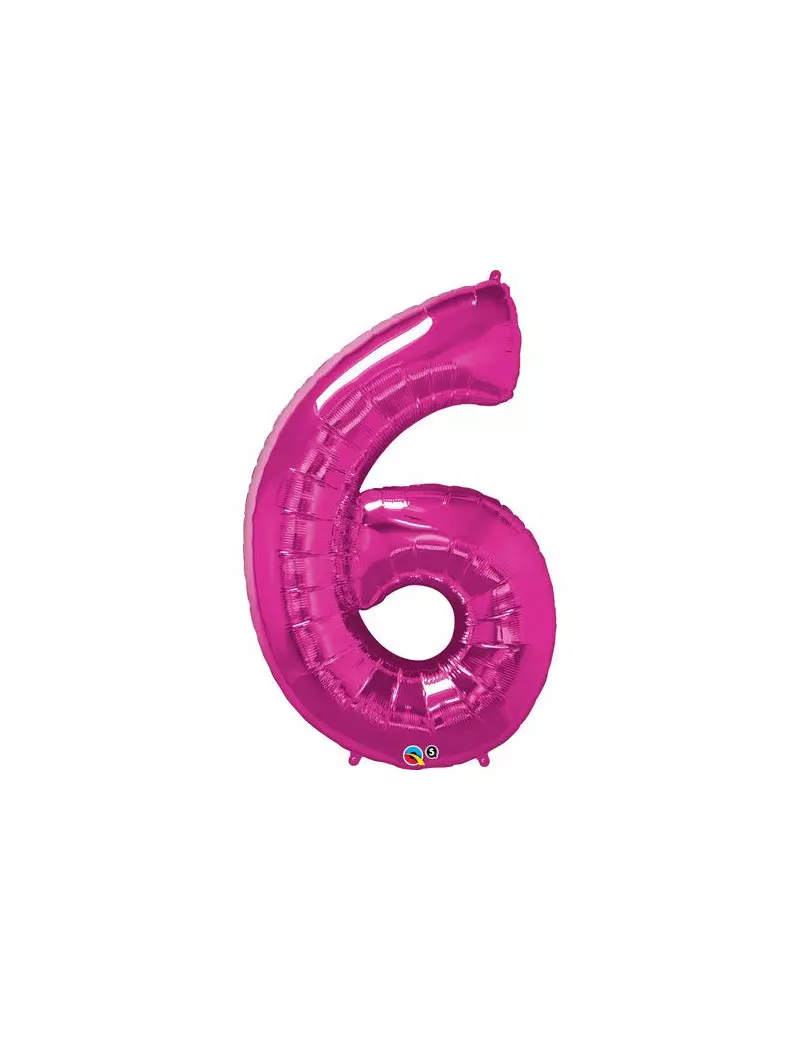 Palloncino in Mylar - Numero 6 - Rosa Palloncino in Mylar - Numero 6 - Rosa