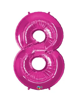 Palloncino in Mylar - Numero 8 - Rosa