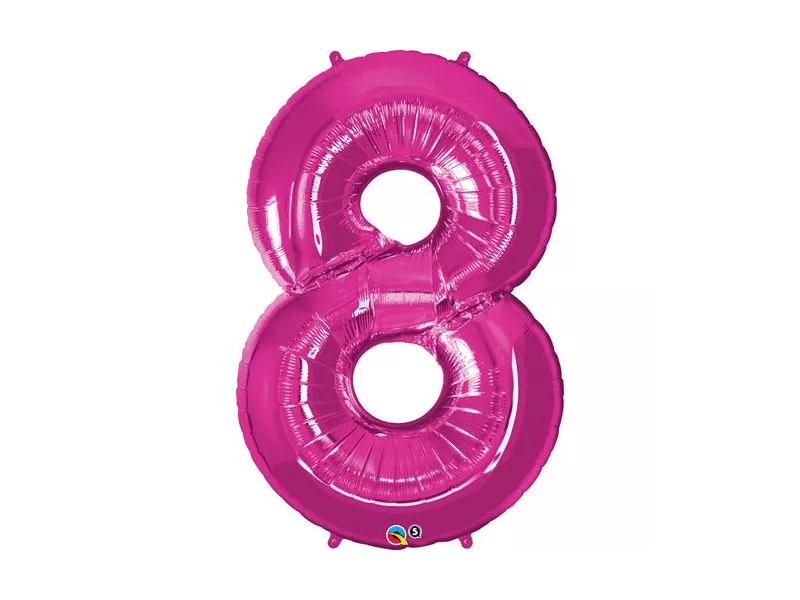 Palloncino in Mylar - Numero 8 - Rosa