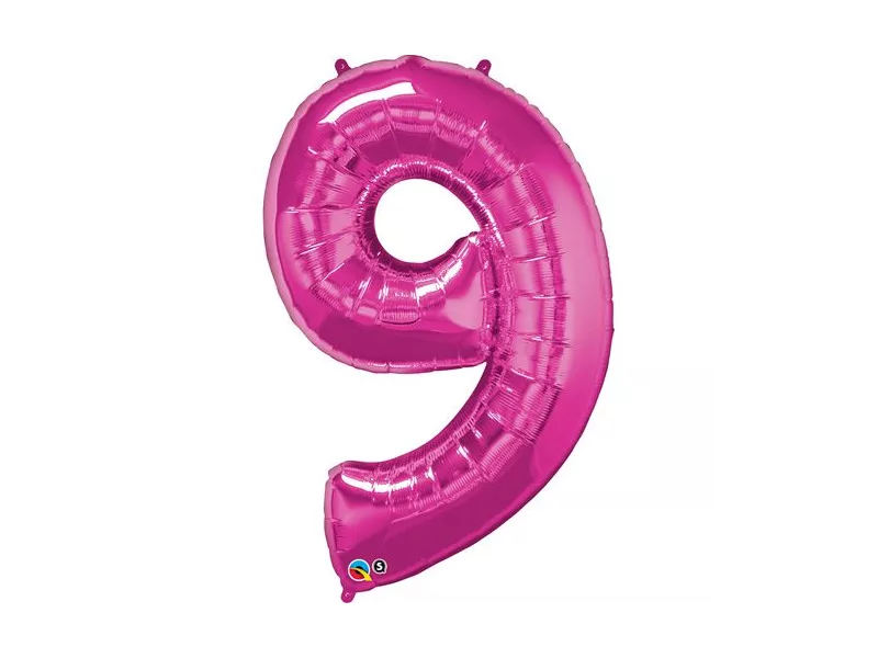 Palloncino in Mylar - Numero 9 - Rosa
