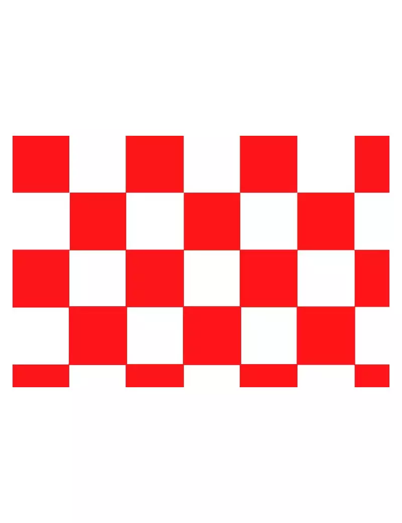 Bandiera - Bianco/Rosso - 150x90 cm - A Scacchi