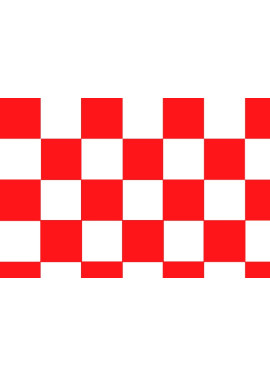 Bandiera - Bianco/Rosso - 150x90 cm - A Scacchi