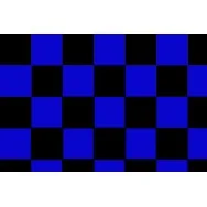 Bandiera - Nero/Azzurro - 150x90 cm - A Scacchi