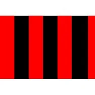 Bandiera - Rosso/Nero - 150x90 cm - Con Asta