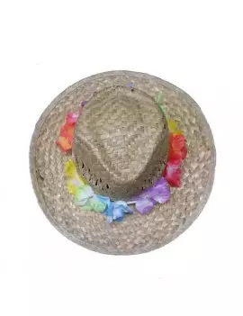 Cappello Hawaiano in Paglia con Fiori