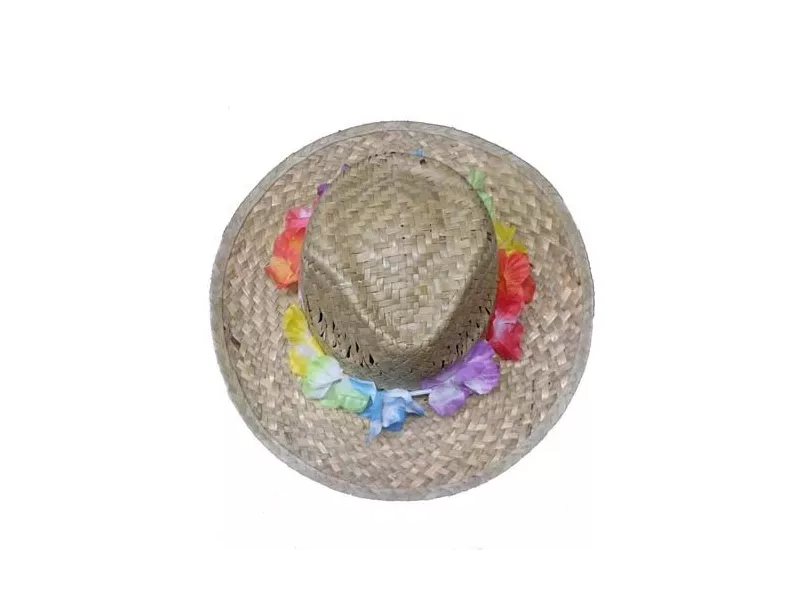 Cappello Hawaiano in Paglia con Fiori