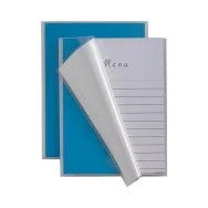 Portamenù Personalizzabili Menu TI Sei Rota - 12x32 cm - 4 Buste (Blu)