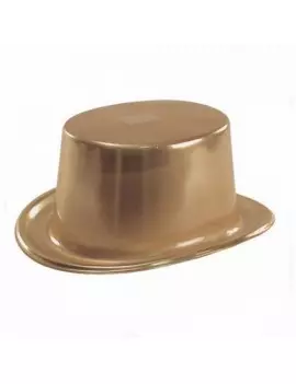 Cappello Cilindro Plastica Oro