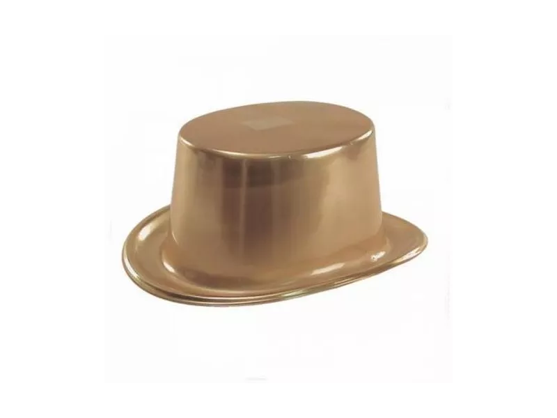 Cappello Cilindro Plastica Oro