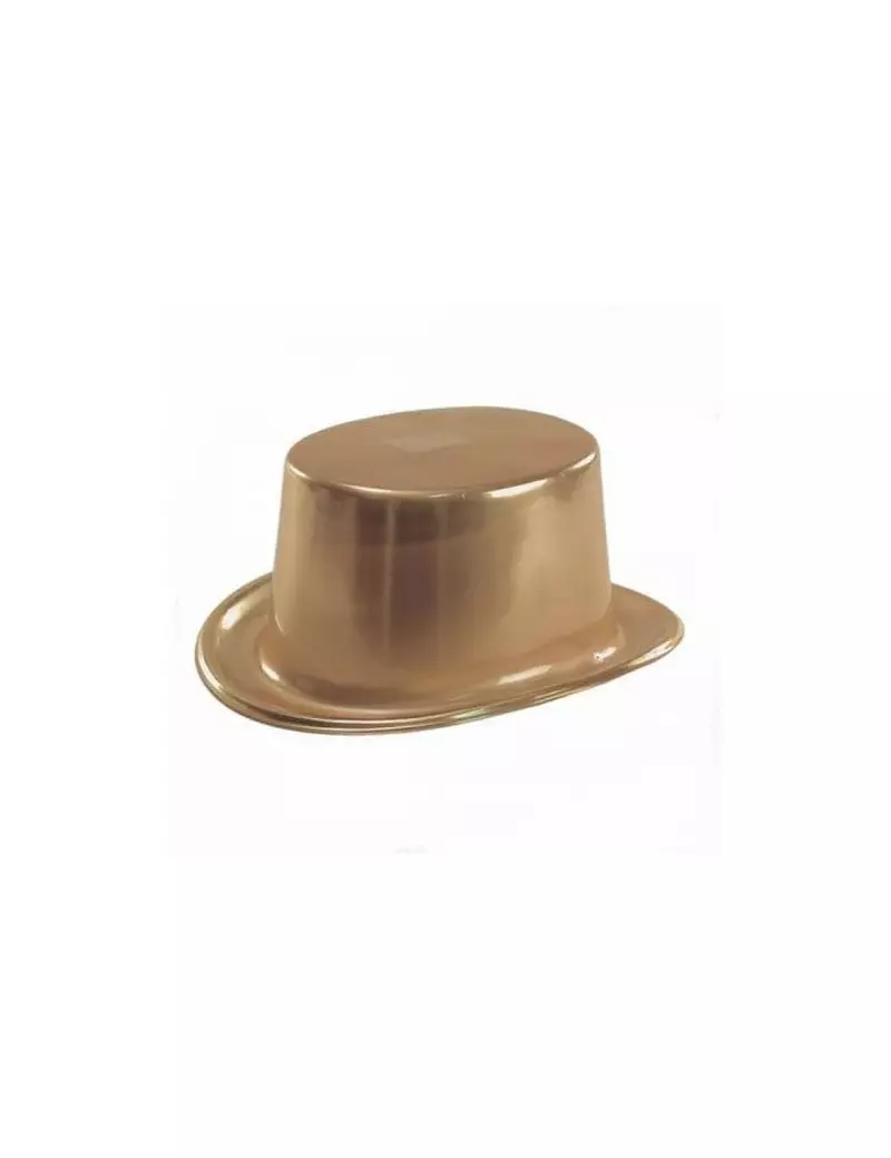 Cappello Cilindro Plastica Oro