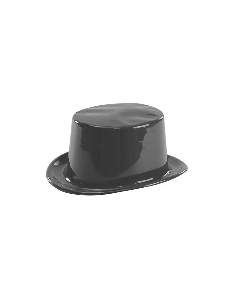 Cappello a Cilindro in Plastica Nero