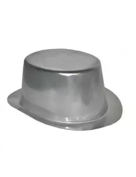 Cappello a Cilindro in Plastica - Argento