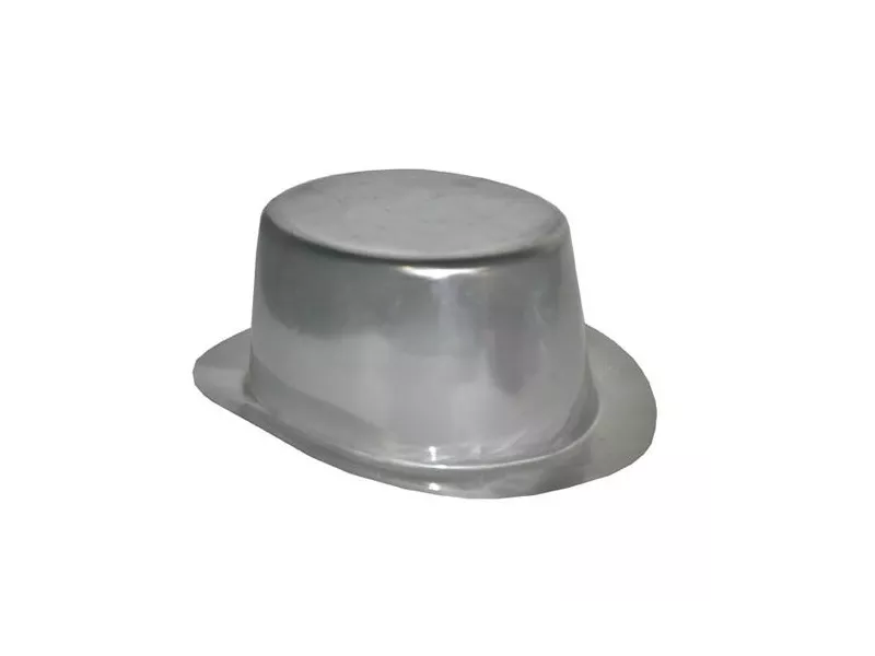 Cappello a Cilindro in Plastica - Argento