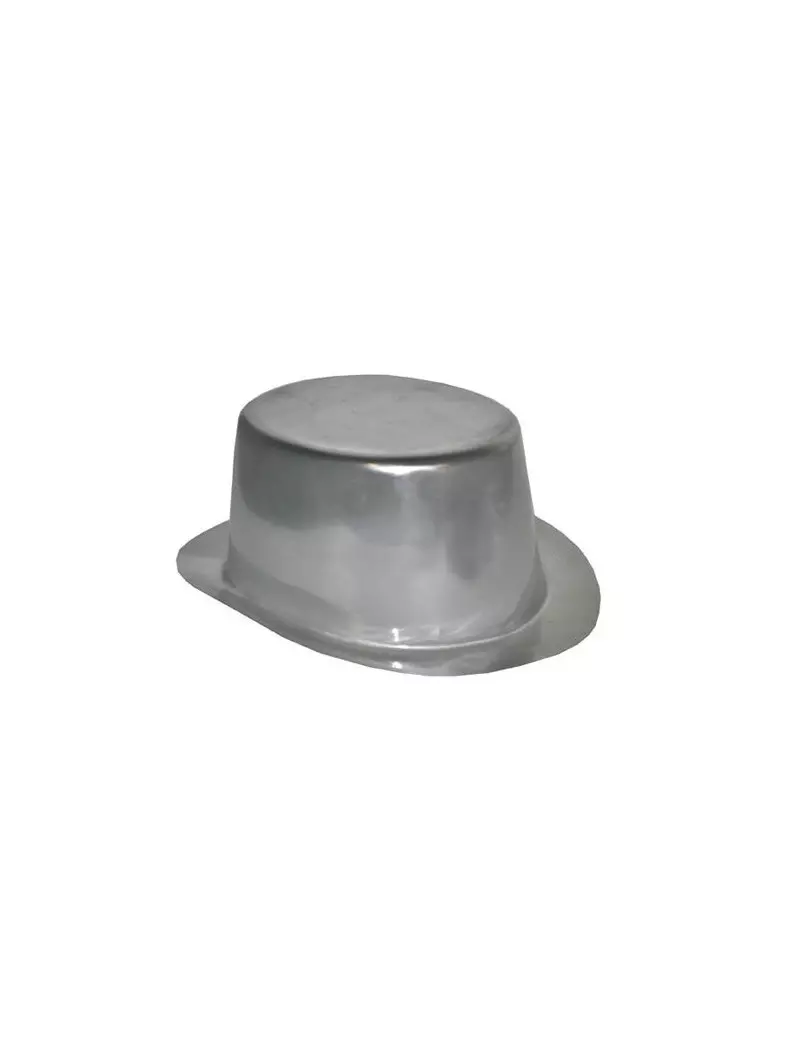 Cappello a Cilindro in Plastica - Argento