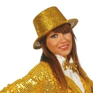 Cappello a Cilindro - Glitter Oro